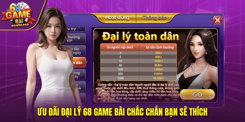 Ưu đãi đại lý 68 Game Bài chắc chắn bạn sẽ thích
